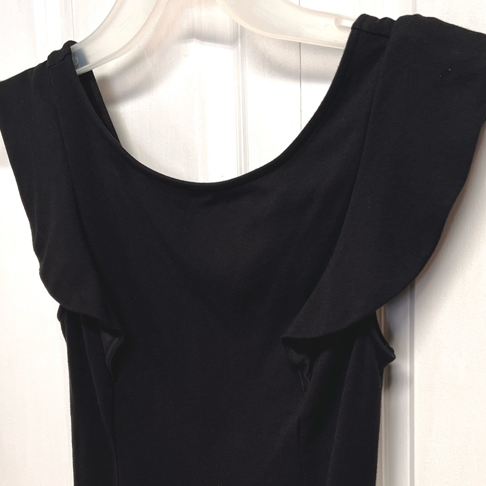 Express Black Ruffle-Sleeve Tank Top Size XS - Picture 3 of 7